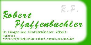 robert pfaffenbuchler business card