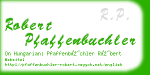 robert pfaffenbuchler business card